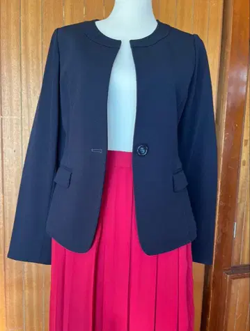 나라 까미체 노카라 자켓 네이비