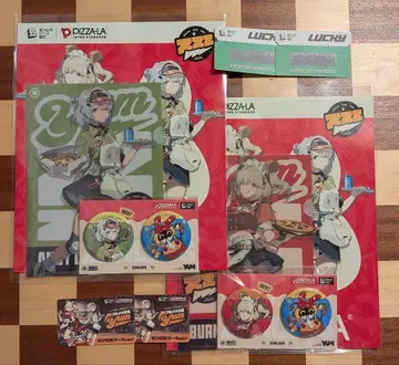 [ 미개봉 새상품 ] 젠제로 피자라 콜라보 피자 캔뱃지 클리어 파일 등