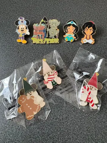디즈니 핀 배지 7개 세트