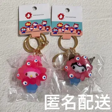 산리오 미야쿠미야쿠 입체 마스코트 키링 마이멜로디 쿠로미 클리어
