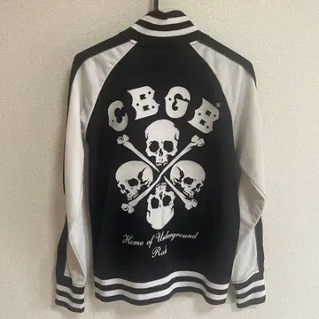 CBGB 스컬 디자인 바시티 자켓 S 사이즈