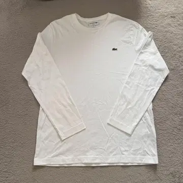 Lacoste 화이트 긴팔 티셔츠