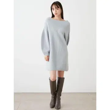 라쿤 미니 니트 원피스