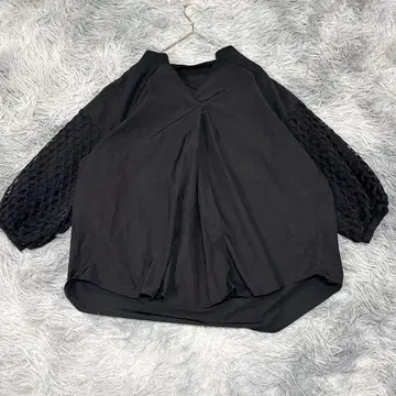 가을 YAMADAYA Vin 화이트 메쉬 오부소매 셔츠 블라우스