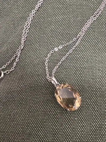 스모키 쿼츠 실버 목걸이