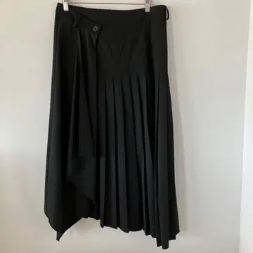ZARA 자라 롱 스커트 비대칭 플리츠 블랙 새상품급 L