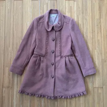 axes femme 핑크 프릴 미디엄 코트