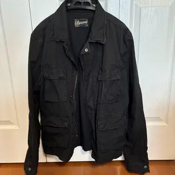 Beams 블랙 밀리터리 자켓 L
