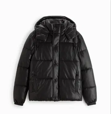 ZARA 인조 가죽 퍼프 자켓