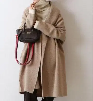 프레임워크 압축 가운 미들 가디건 베이지