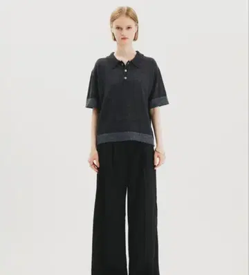 selle glant SILVER BUTTON KNIT POLOSHIRT