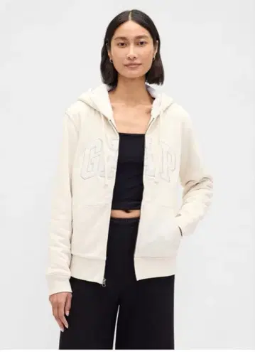 GAP 릴랙스핏 로고 보아 안감 집업 후드티 XXS