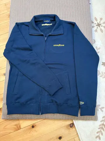 미사용 새상품 GOODYEAR 구드이어 풀 집업 맨투맨 긴팔 L 네이비
