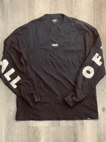 VANS 롱 T셔츠 블랙 OFF THE WALL 프린트 XL 즉시 발송