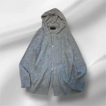 빅 사이즈! UNTITLED / 울/알파카/니트 더블 지퍼 후드티