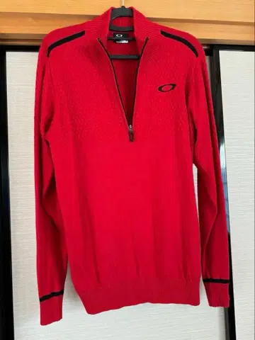오클리 골프 니트 스웨터 빨간색 XL