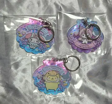 마이멜로디 쿠로미 시나모롤 아크릴 키링 3개 세트