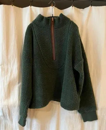 6 ROKU 하프 지퍼 플리스 자켓 그린