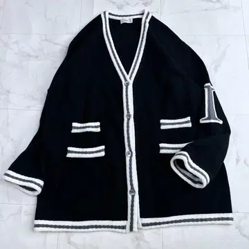 IENA 이에나 가디건 캐시미어 혼방 긴팔 블랙 컬러 롱 기장