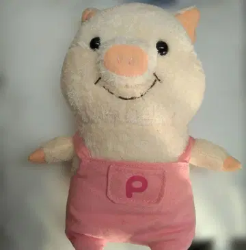 푸통 봉제 인형 핑크색 오버롤