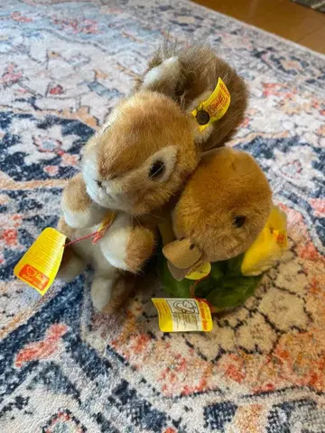 다람쥐와 오리 봉제 인형 세트