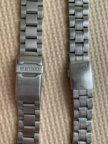SEIKO 스테인리스 스틸 메탈 벨트 2개 세트