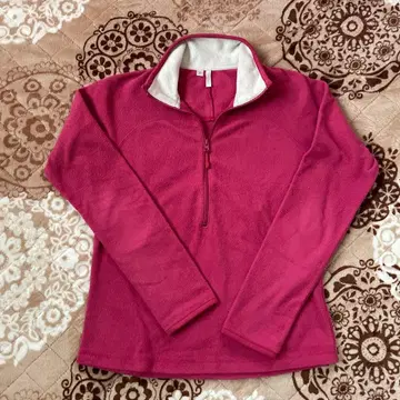 핑크 하프 지퍼 플리스 자켓 M