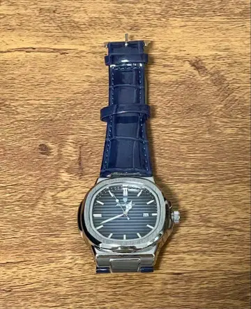 남성용 손목시계 블루 실버