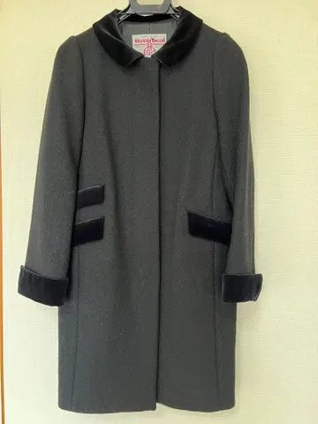 해리스 트위드 ROPE 콜라보 울 100% 코트 블랙
