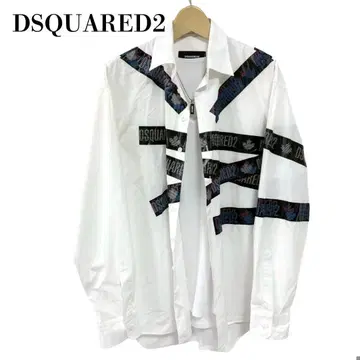 DSQUARED2 긴팔 셔츠 디자인 셔츠 로고 테이프 장식 셔츠