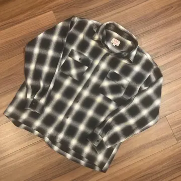 [ size L ] BIG MIKE 옴브레 셔츠 플란넬 셔츠