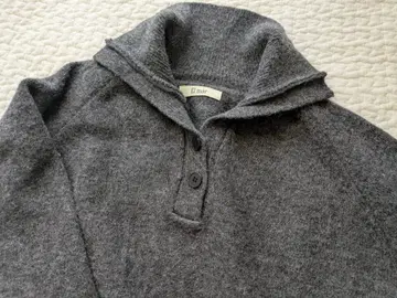 [ CANAL JEAN ] El mar 차콜 그레이 울 혼방 풀오버 긴팔