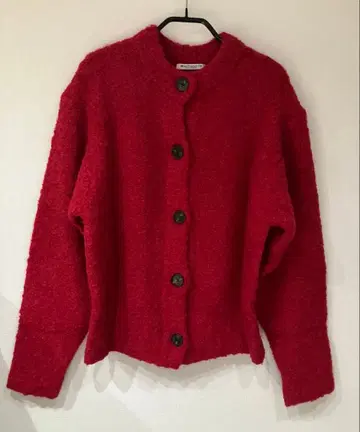 BEAUTY&YOUTH 유나이티드 애로우즈 부클레 니트 가디건 빨간색