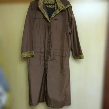 아니말레 브라운 코트 레오파드 무늬