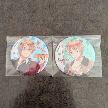 헤타리아 먹거리 그루 캔뱃지 미국 영국