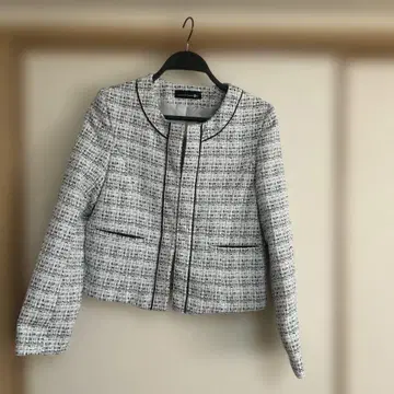 트위드 자켓 M 화이트 계열