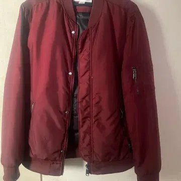 H&M MA-1 스타일 자켓 M 사이즈 버건디