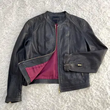 투모로우랜드 싱글 라이더 자켓 양가죽 여성용 안쪽 보르도 M