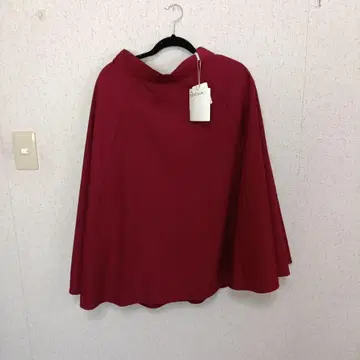 플레어 스커트 버건디 허리밴딩 w