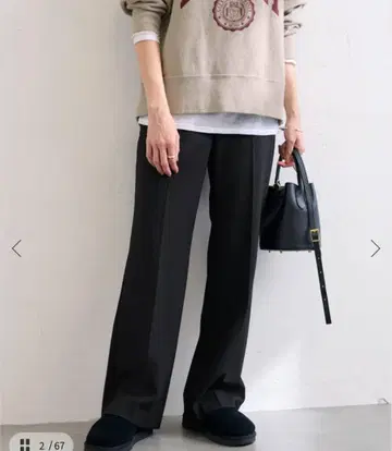 [ 새상품급 ] 프레임워크 속기모 플레어 팬츠 34 블랙