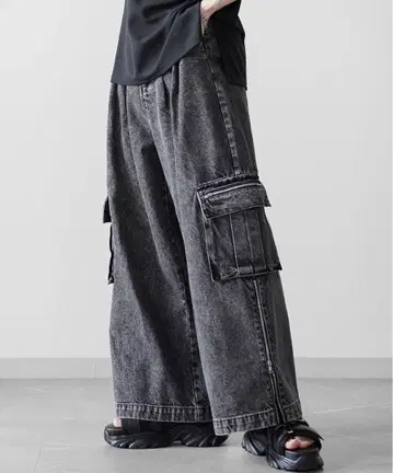 [ welise x  ] 모드 기믹 와이드 카고 팬츠 S 사이즈