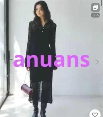 anuans 울 레이스 폴로 니트 원피스 아뉴앙스 norble