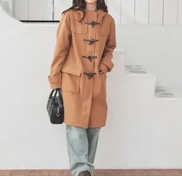 [ 새상품급 ] Honeys 베이지 더플 코트 후드 부착