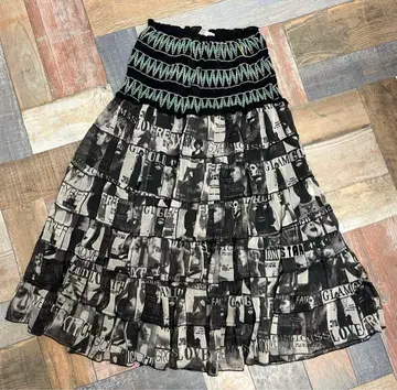 플리츠 롱 스커트 허리밴딩