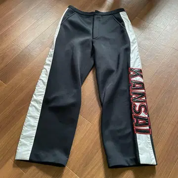 KANSAI 배기 트랙 와이드 팬츠 블랙 L