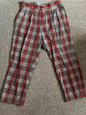 Comme Ca Ism M 빨검 체크 팬츠