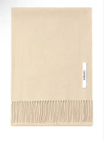 [ 미개봉 새상품 ] cumaco 캐시미어 100% 머플러 라이트 베이지