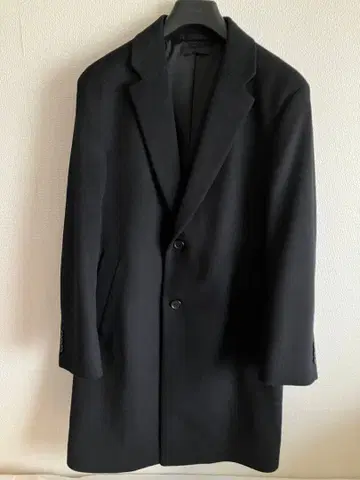 울 캐시미어 체스터 코트 S 블랙