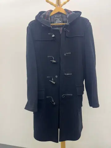 글로버올 더플 코트 블랙 후드 부착