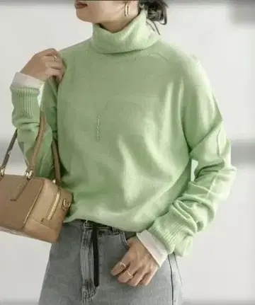 리브 드와 울100 코쿤 터틀 니트